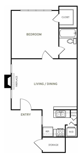 the floor plan for a two bedroom apartment at The  Kendrick