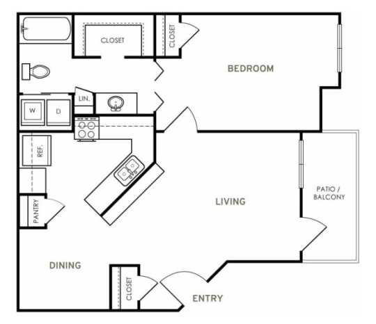 the floor plan for a two bedroom apartment at The  Kendrick